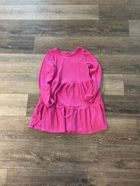 Cat & Jack Hot Pink Long-Sleeve Tiered Dress